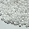 25 grams of 3x7mm White Lustre Farfalle Seed Beads